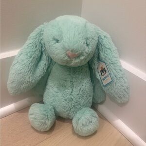 Jellycat Mint Green Plush Bunny Medium NEW with tags